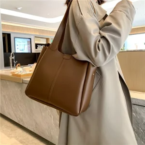 Retro Simple Autumn Winter Women’s Bag Crossbody All-in-one Large-capacity Bucket Tote