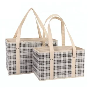 Reusable Collapsible Non Woven Shopping Box Custom Insulated Lunch Tote Cooler Bag Low MOQ Folding Grocery Bag
