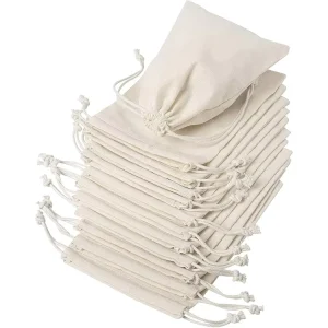 Reusable Eco Friendly Personalized Custom Cotton Canvas Dust Drawstring Bag with Custom Logo
