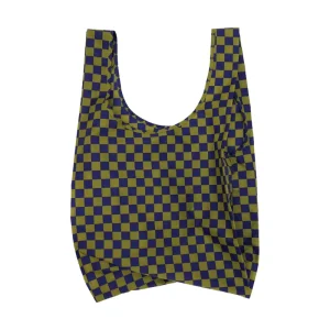 Reusable Grocery Bags Large Capacity Foldable Shopping Bags Washable Plaid Pattern Shopping Tote Bag