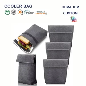 Reusable Insulated Lunch Bags Winter Small Thermal Pouch for Work Picnics Travel Office Washable Snack Bags Sandwich Bag