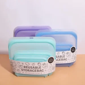Reusable Silica Gel Bags Food Storage Freezer Use Portable Vintage Lady Fashion Design Water Resistant Eco Friendly Picnic Bags