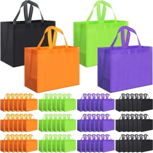 Reusable Tote Bag with Handles Bulk Extra Large Non Woven Grocery Shopping Bags for Boutiques Retail Store