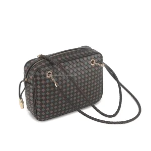 SAM Fashion Genuine Leather Bucket Bag Large Capacity Crossbody Pillow Zipper Women’s Shoulder Two color Weaving Handbag