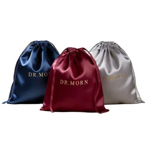 Satin Dust Bag Drawstring Pouch Silk Like Reusable Fashion Storage Bag for Jewelry Cosmetic Scarf Custom Logo