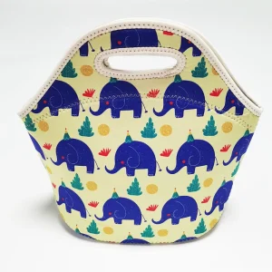School Custom Printed Cartoon Lunch Cooler Bag Insulated Neoprene Large Thermal Food Cute Lunch Bag for Kids