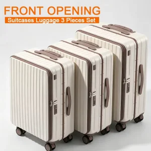 Side Opening ABS PC Suitcase TSA Suitcases Luggage 3 Pieces Set Bagais Koper Wheels Trolley case Carry Ons Travel Luggage