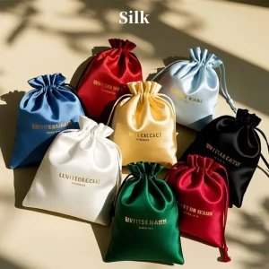 Silk Wigs Packing Dust Bags Drawstring Gift Bag for Cosmetic Jewellery Lingerie Handbags Hair Satin Pouch