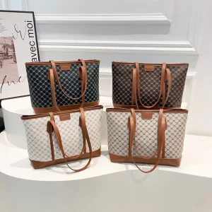 Simple Fashion Large Capacity Single Strap Handbag Retro Casual Printed Tote Women’s Bag