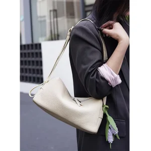 Simple Handheld South Korea High-Quality Single Shoulder Crossbody Bag Genuine Leather Women’s Bag New Pillow Early Spring