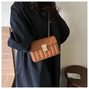 Simple Korean Version Ladies Handbags Chain Single Shoulder Underarm Bag Small Square Purses and Handbags