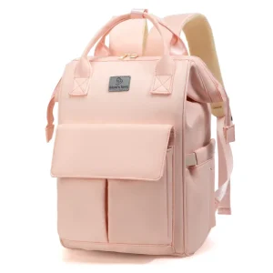 Simple Plain Color Mommy Backpacks Custom Your Logo Baby Diaper Bag for Storage