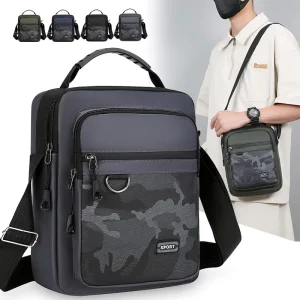 Skonna Fashion Men’s Mini 7.9inch All Seasons Waterproof Polyester Crossbody Phone Bag Messenger Bags Daily Outdoor
