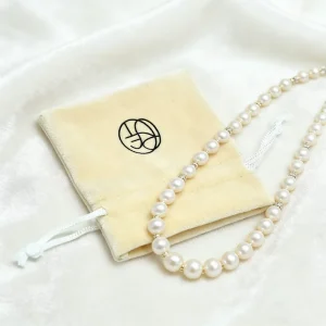 Small Beige Cream Suede Velvet Drawstring Jewelry Packing Bag Pouch with logo