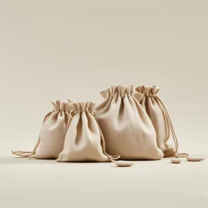 Small Custom Gift Burlap Jute Drawstring Bag Durable Burlap Jute Dustbags Gift Bags for Cosmetic Jewelry Bag Pouch