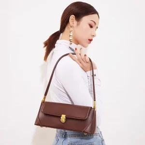 Small PU Western-Style Texture Vintage Underarm Shoulder Messenger Bag