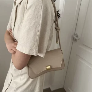Small Square One Shoulder Underarm Bag Women’s Fashion Shoulder Bag PU Leather Handbags with Multiple Carrying Options