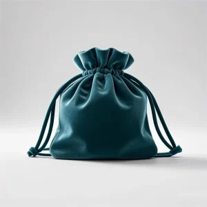 Small Wedding Cotton Gift Jewelry Bag Custom Logo Printed Velvet Drawstring Pouch
