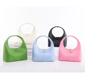 Small Women PU Leather Bucket Bag Summer Fashion Handheld & Crossbody Bag With Zipper Closure