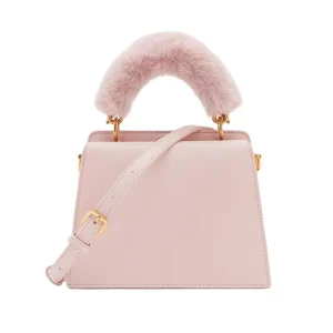 Soft Faux Fur Fluffy Heart Shaped Shoulder Bag Tote Women Fashion Crossbody Handbag Solid Cute Chain Messenger Bag