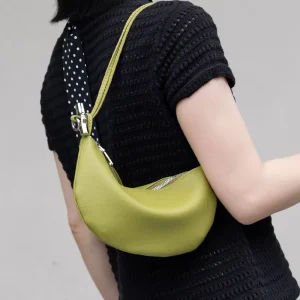 Soft Leather Retro Women’s Bag Fashionable Genuine Leather Design Dumpling Bag Large Capacity Simple Shoulder Crossbody Bag