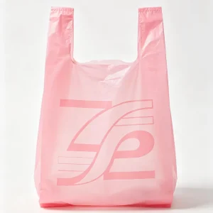 Soft Pink Plain Print Vest Bag Leakproof Durable Multipurpose Daily Commodity Storage Packaging Bag