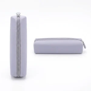 Soft Silicone Zipper Storage Bag Portable Multifunctional Organizer for Stationery and Makeup Tools