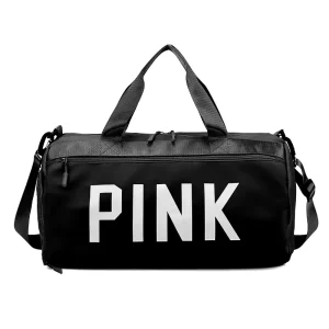 Solid Color Waterproof Outdoor Travel Tote Bag with Shoe Compartment Custom Gym Duffel Bags for Both Men and Women