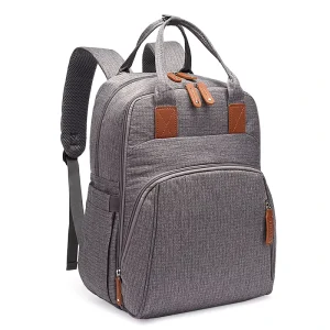 Solid Diaper Bags Nappy Wet Bag Waterproof Baby Bag with Changing Station Diaper Backpack