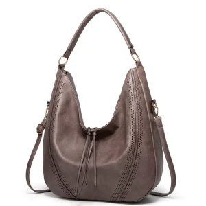 Spacious Casual Handbag PU Leather Shoulder Bag for Women Large Hobo Style Ideal for Ladies