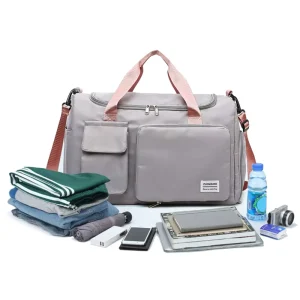 Sports Gym Folding Travel Yoga Bag Trolley Luggage Lightweight Duffel Bag for Women