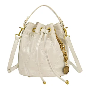 Spring New Casual Bucket Bag with Drawstring Stylish and Trendy Niche Design Crossbody Shoulder Bag