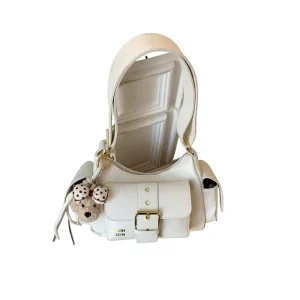 Spring Retro Biker Bag for Women Zipper Closure Stylish Spacious Crossbody Shoulder Bag Perfect for Commuting