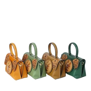 Square Cutie Ladies Bohemian Dress Winter Genuine Leather Single Strap Crossbody Shoulder Bag for Women