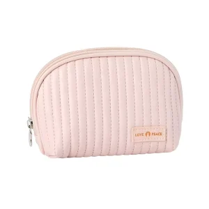 Stock New Shell Shape Soft Cream PU Durable Toiletry Bag Ladies Makeup Pouch Zipper Large Capacity Cosmetic Bag for Girls
