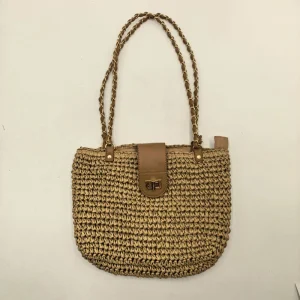 Straw Woven Geometric Bohemian Fashion Summer Autumn Two-Strap Small Messenger Bag Zipper for Women’s Holiday Beach Travel Use