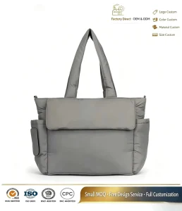Stylish Baby Travel Bag with Changing Pad Functional Stroller Attachment Portable Tote Handbag Mummy Diaper Travel Nappy Bag