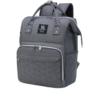 Stylish Diaper Bag Backpack for Women Large Oxford Fabric Baby Nappy Bag with Changing Pad Stroller Straps