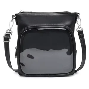 Stylish Fashion PU Women’s Messenger Crossbody Shoulder Bag with Zipper Closure and Insert Pad