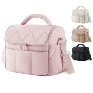 Stylish Insulated Lunch Bag Waterproof Lightweight Portable Lunch Box Tote for Office Workers School Outdoor Picnic Custom Logo