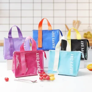 Stylish Lunch Storage Insulated Cooler Bag with Thickened Aluminum Foil Inner Liner Portable Large Capacity Durable Picnic Bag