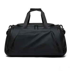 Stylish Portable Foldable Garment Travel Bag Waterproof Polyester Sports Duffel with Shoe Compartment Main Material Oxford