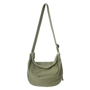 Stylish and Spacious Unisex Canvas Messenger Crossbody Bag Custom Color Ideal for Outdoors Shopping and Dating