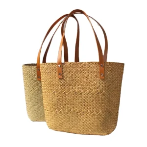 Summer Large Tote Bags Large Capacity Woven Handbags Waterproof Beach Totes Handmade Straw Bag for Women