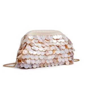 Summer New Handmade Canvas Shell Design Leisure Holiday Beach Style Magnetic Button Closure Clip Cloud