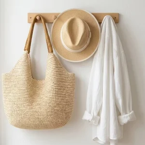 Summer Straw Bag Ladies Straw Bag Custom Sign Large Straw Bag
