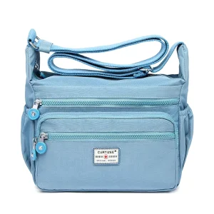 Summer Winter New Women’s Urban Minimalism Casual Lightweight Nylon Canvas Single Shoulder Crossbody Bag Model 7715