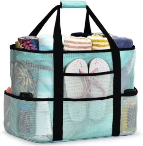 Super Large Capacity Mesh Beach Tote Bags Waterproof Sand Proof Beach Bag for Families