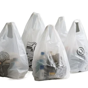 Supermarket HDPE Plastic Shopping Bag T shirt Packaging Bag