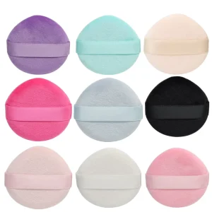Teardrop Shape Reusable Washable Super Soft Multiple Colors Premium Velvet Pressed Custom Logo Makeup Powder Puff